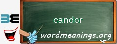 WordMeaning blackboard for candor